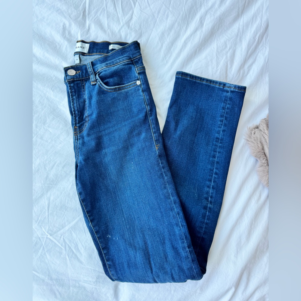 Frame Denim Dark Blue Straight Jeans